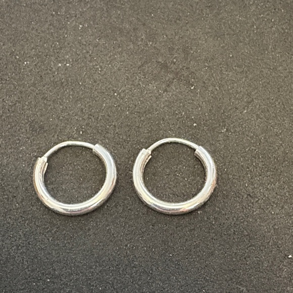 Classic 925 Silver Huggie Hoop Earrings - Picture 8 of 11